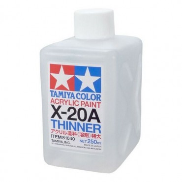 DILUENTE PARA TINTA ACRÍLICA X-20A 250ML TAMIYA COLOR ACRYLIC PAINT THINNER TAMIYA TAM 81040